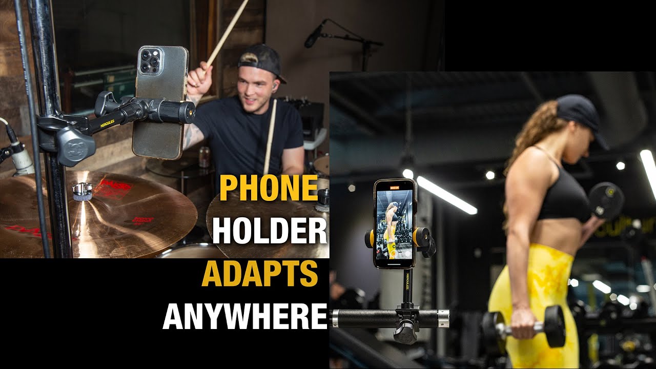 Hercules DG207B Adaptive Phone Holder  - Stand in The Spotlight