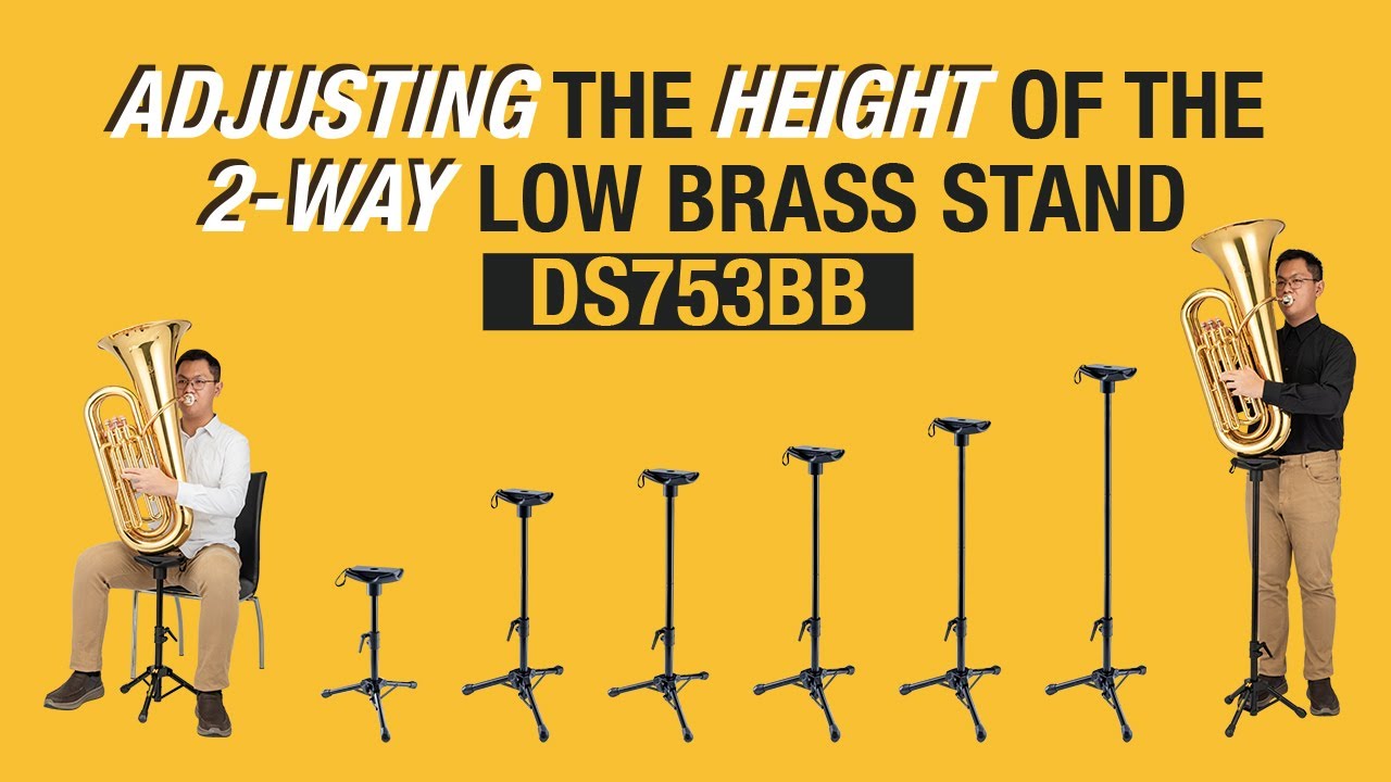 Hercules DS753BB 2-Way Low Brass Stand Assembly