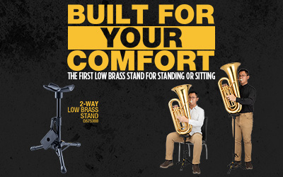 New HERCULES DS753BB Stand: Flexible Support for Low Brass Players