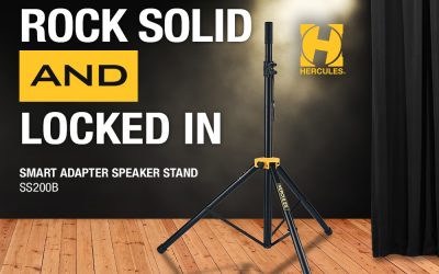 HERCULES Stands Expands Flexible Setup Solutions with the New SS200B Speaker Stand